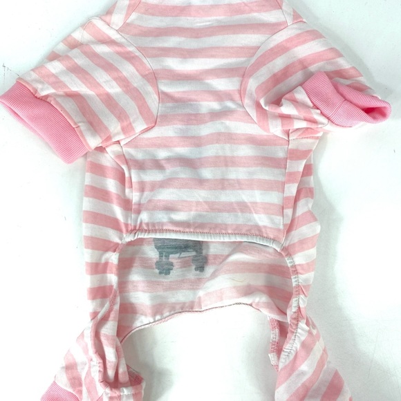 Pets and dogs Paris striped pink and white PJs - Picture 4 of 5